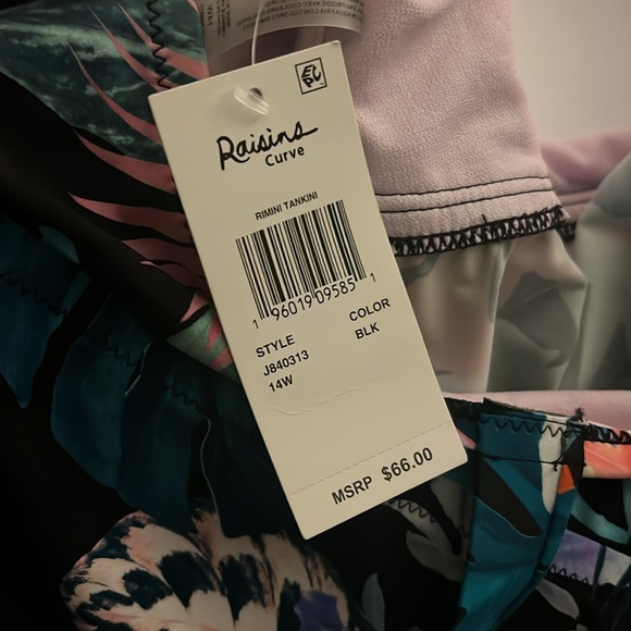 ✨NWT Raisins Sunny Isles Rimini Tankini Swim Top - Picture 8 of 8